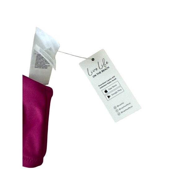 CUPSCHE Fuchsia Knot Bikini Top Size Medium NEW - Picture 3 of 5